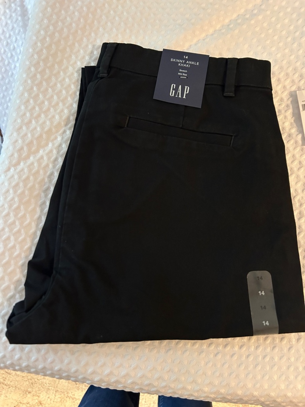GAP Black Skinny Ankle Khaki Pants